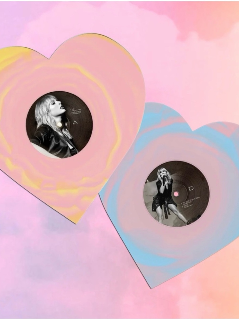 Taylor Swift Lover Live From Paris Heart Shaped Vinyl Marbled Blue
Pink UNOPENED